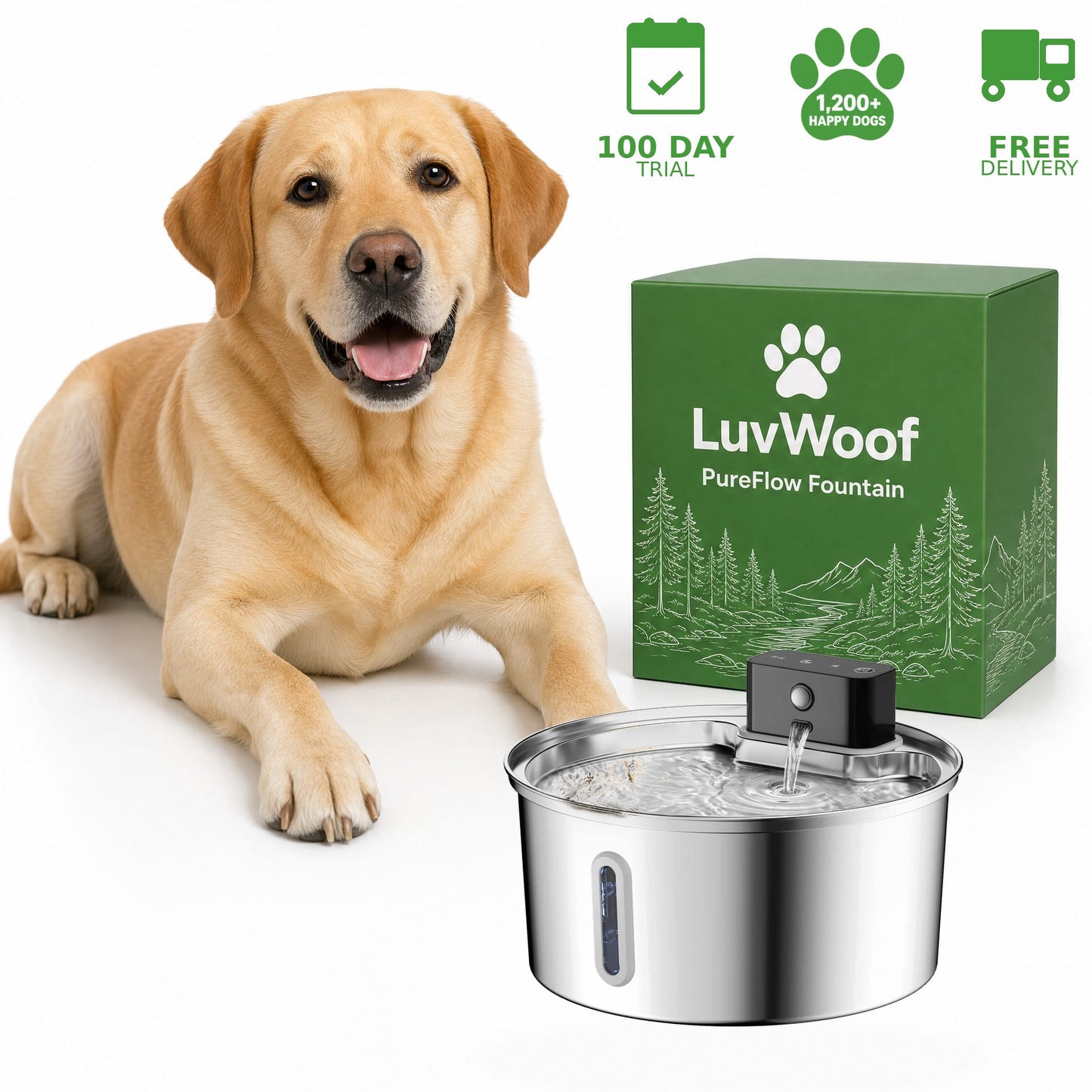 LuvWoof™ Pureflow Water Fountain