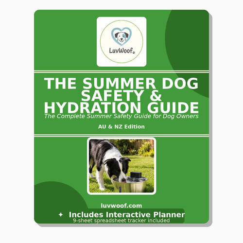 Ebook + interactive spreadsheet planner. The Aussie Pet Hydration Guide